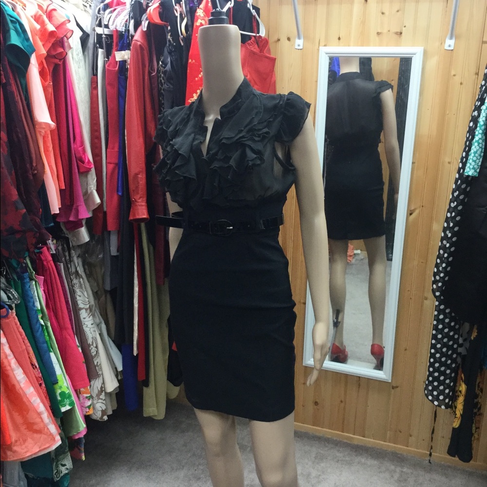 XXI sexy sheer black dress medium